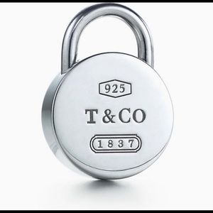 Authentic Tiffany 1837 round padlock necklace